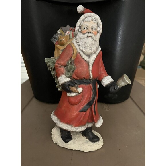 VTG Santa Figurine 1987 With Toy Bag App. 10” Tall - Picture 1 of 3